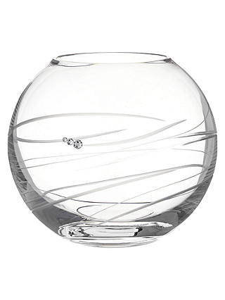 Dartington Crystal Rhumba Spherical Vase, H13cm, Clear