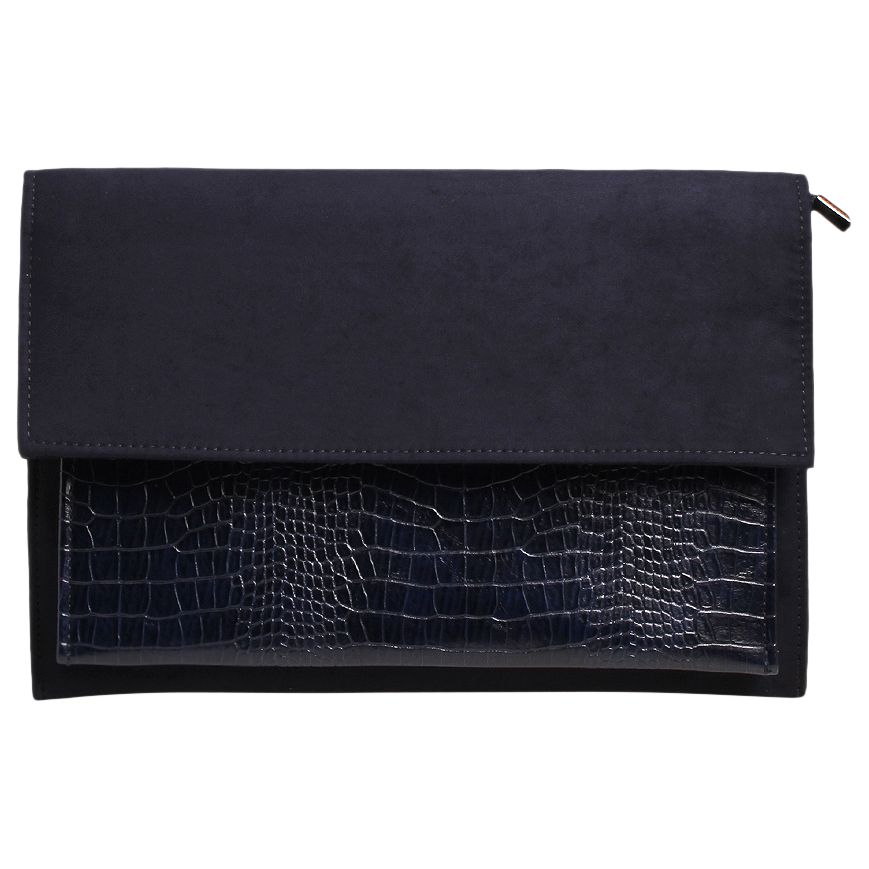 carvela navy clutch bag