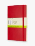 Moleskine Large Soft Cover Plain Notebook, Red