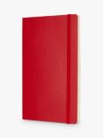 Moleskine Large Soft Cover Plain Notebook, Red