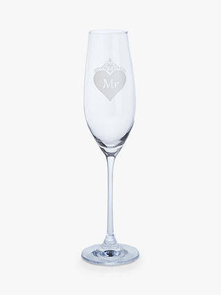 John Lewis & Partners Something Special 'Mr' Crystal Champagne Flute