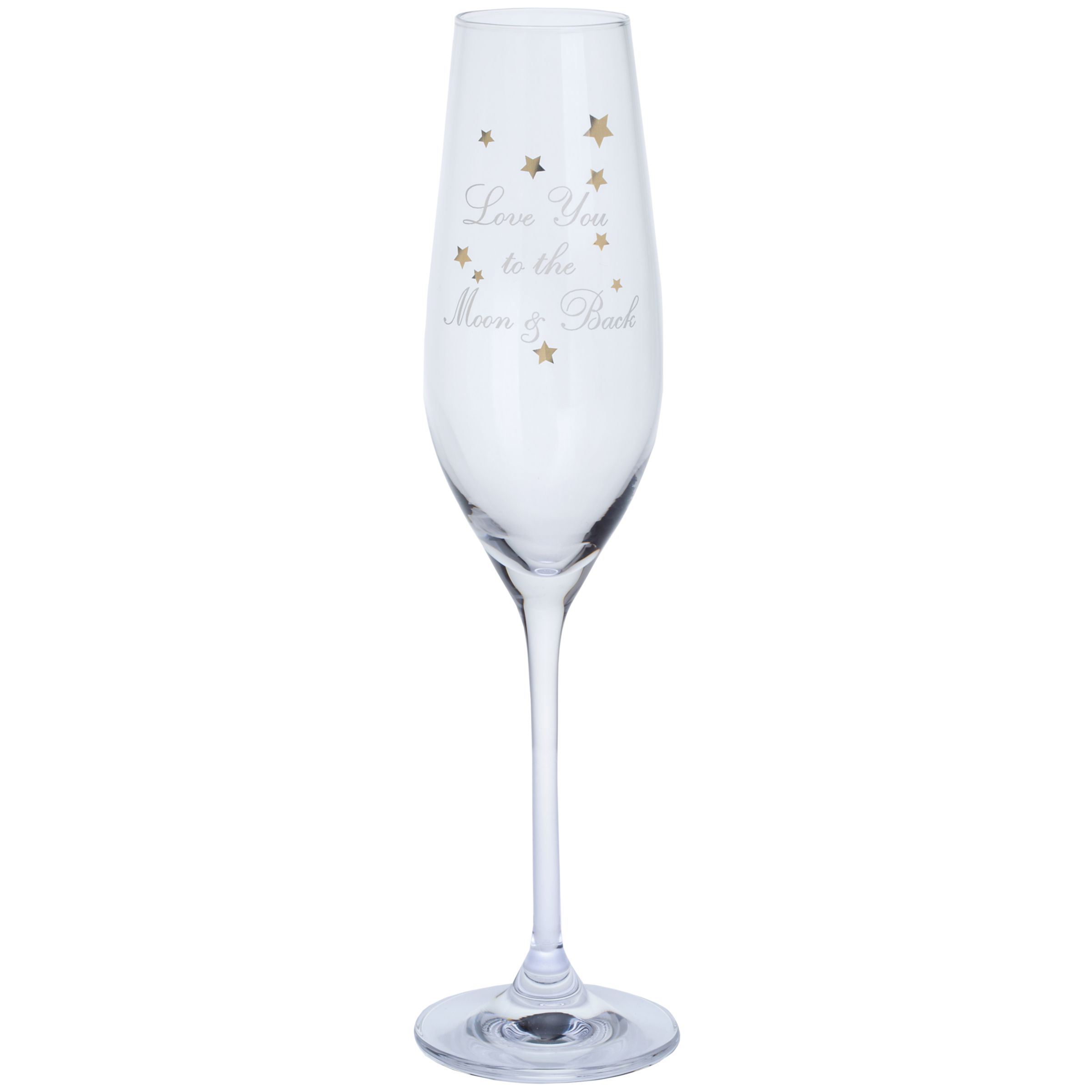 John Lewis & Partners Something Special  'Love You To The Moon & Back' Champagne Flute, 210ml