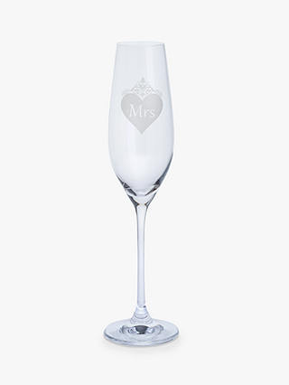 John Lewis & Partners Something Special 'Mrs' Crystal Champagne Flute