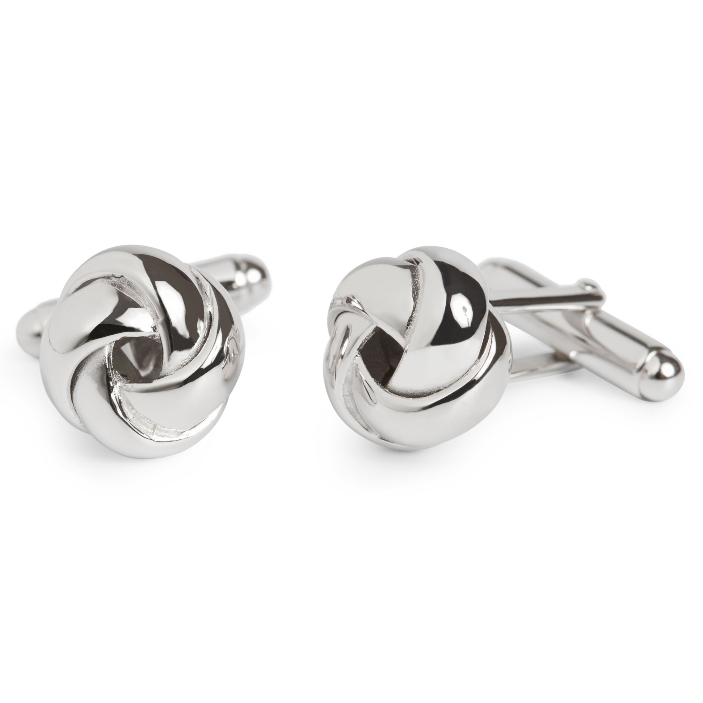 Simon Carter for John Lewis Sterling Silver Knot Cufflinks, Silver at ...