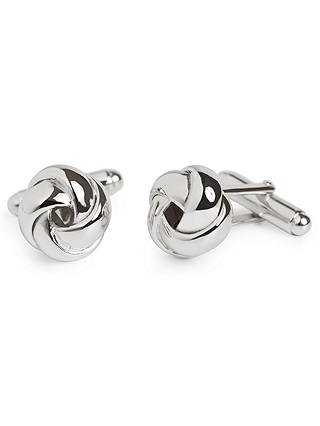 Simon Carter for John Lewis Sterling Silver Knot Cufflinks, Silver