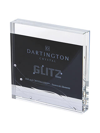 Dartington Crystal Glitz Block Photo Frame, Clear