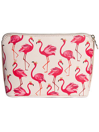 Sara Miller Flamingo Cosmetic Bag, Cream
