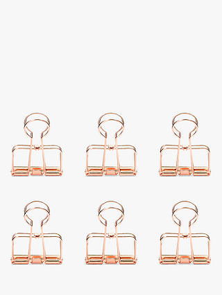 Kikkerland Wire Copper Clips, Set of 6