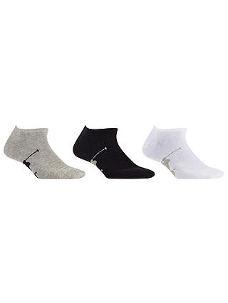 Polo Ralph Lauren Trainer Socks, One Size, Pack of 3, White/Grey/Black