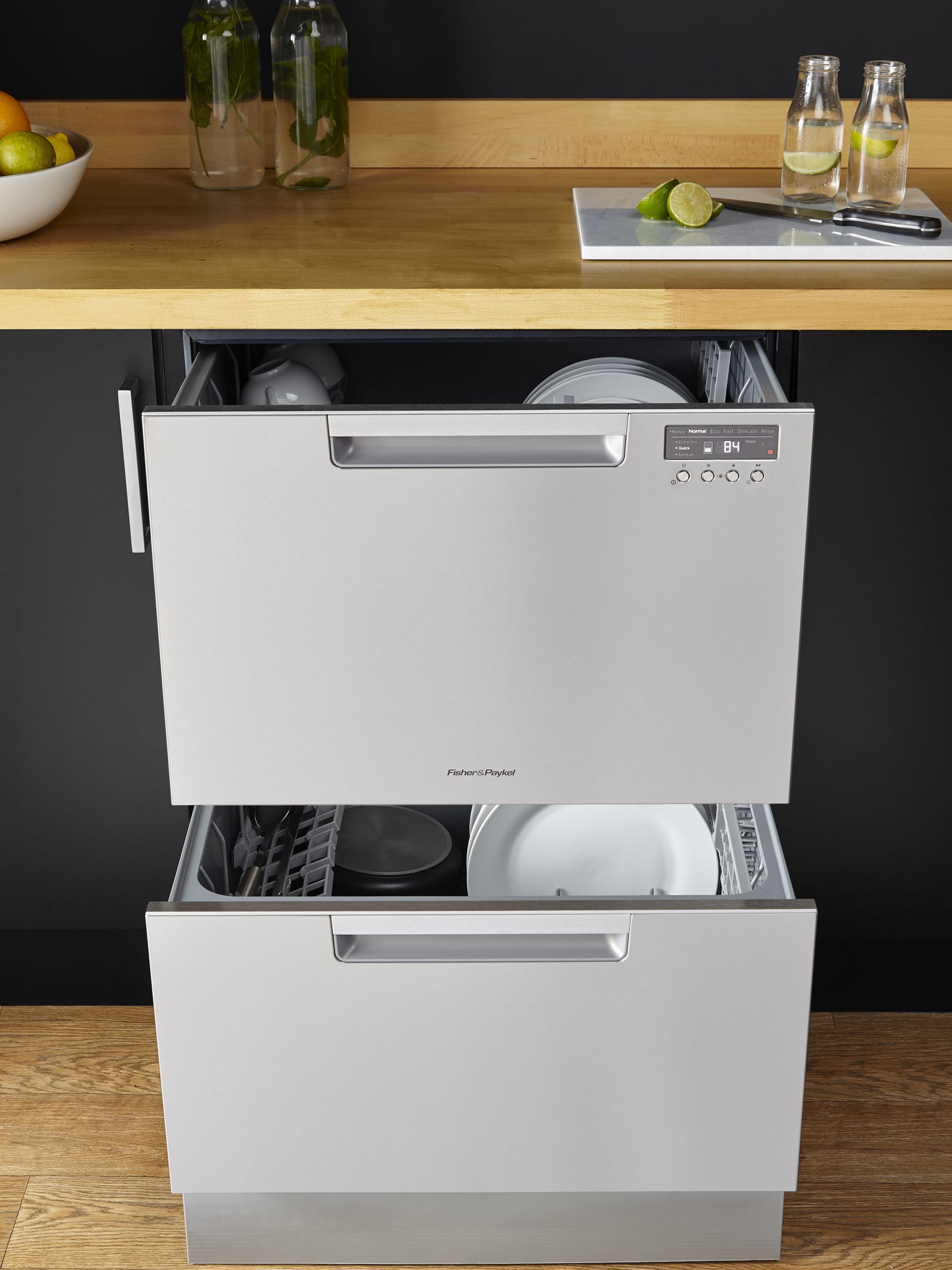 Fisher And Paykel 24 Professional Built-In Double Drawer Dishwasher In ...