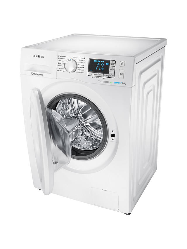 Achternaam hoofd Machtig Samsung WF9EF5E3U4W/EU ecobubble™ Freestanding Washing Machine, 9kg  Capacity, A+++ Energy Rating, 1400rpm Spin, White