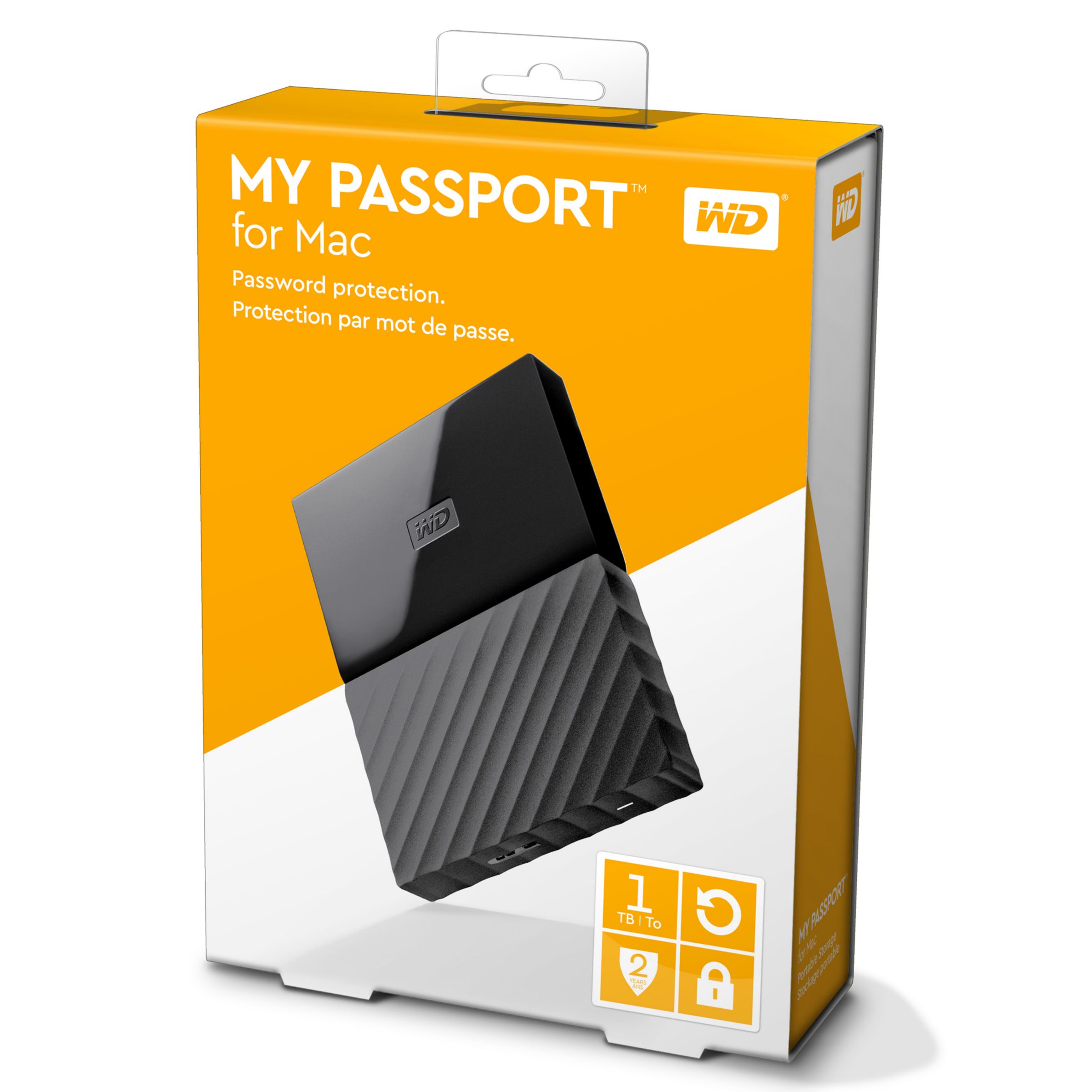 WD My Passport For Mac Naranja Disco Duro portátil de 1 TB 