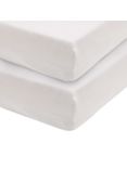 John Lewis Baby Organic Cotton Small Cotbed Fitted Sheet, Pack of 2