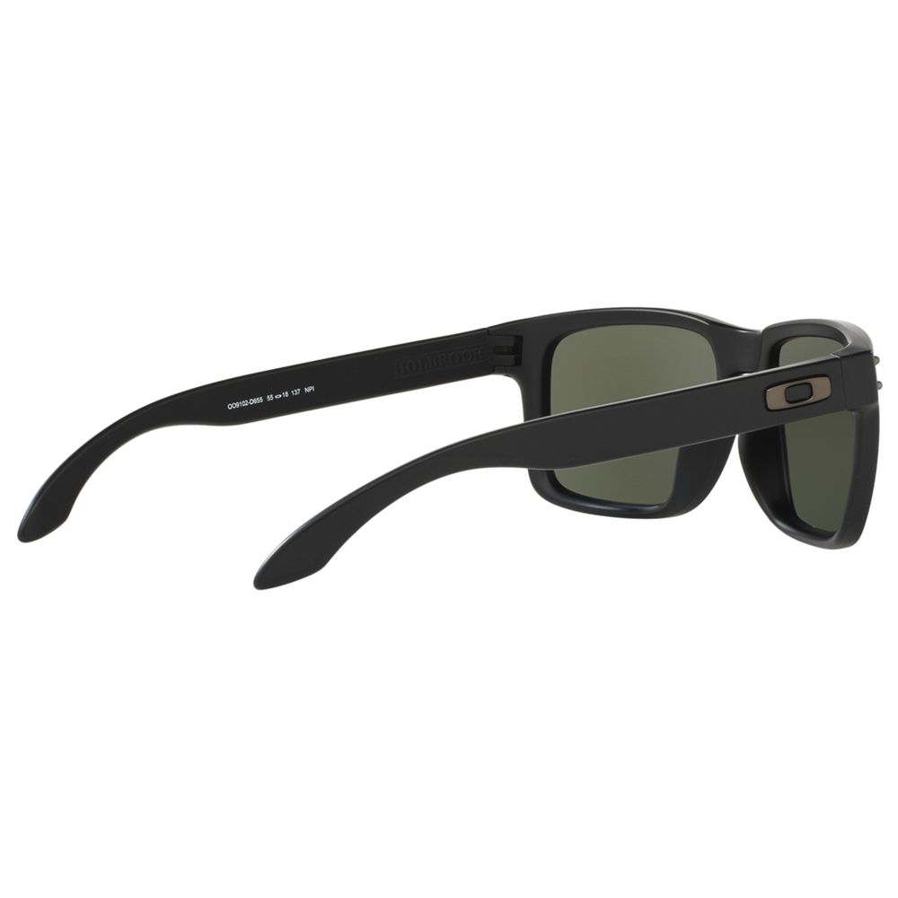Oakley OO9102 Men's Holbrook Prizm Polarised Square Sunglasses, Matte  Black/Mirror Brown at John Lewis & Partners