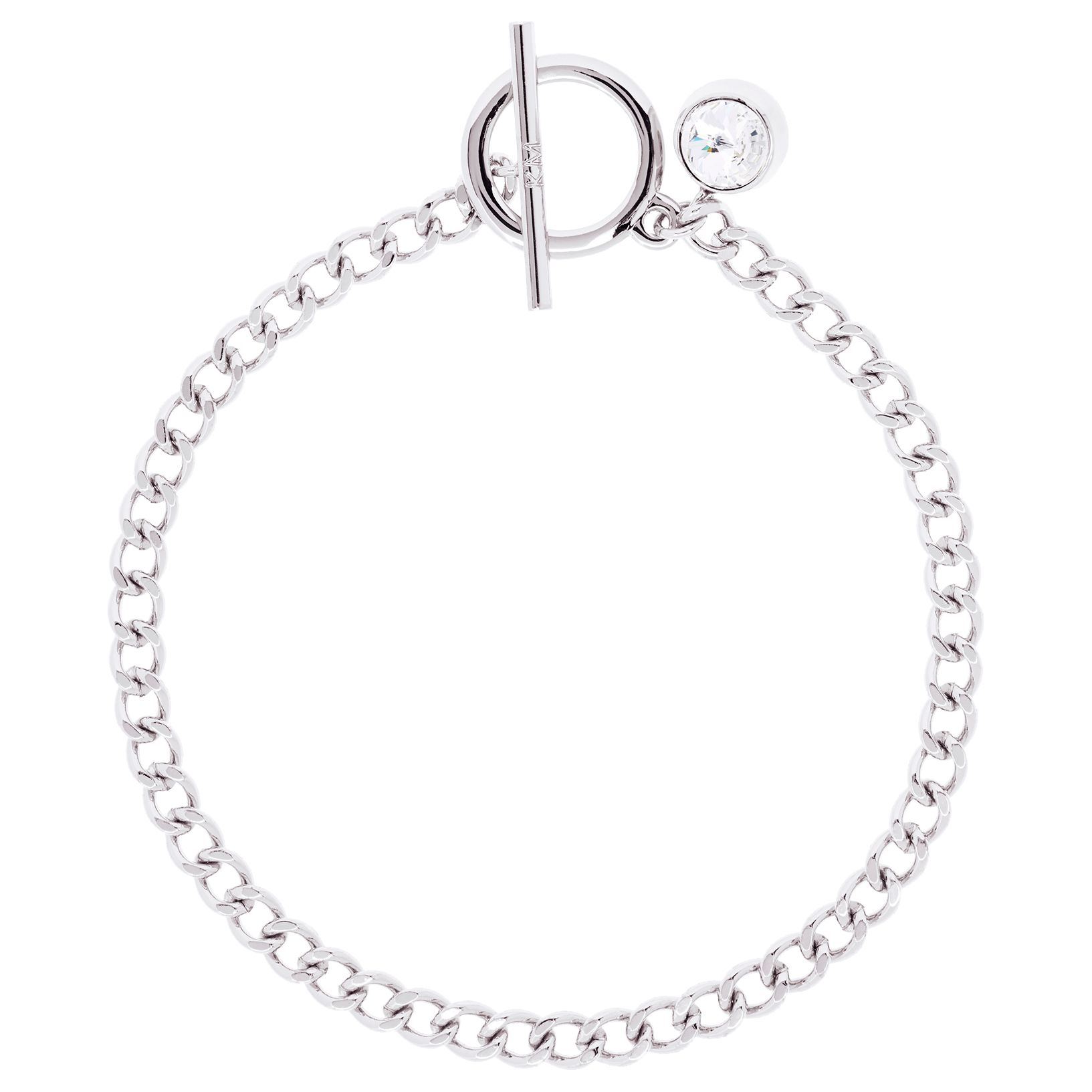 Karen Millen Quantum Swarovski Crystal T-Bar Chain Bracelet