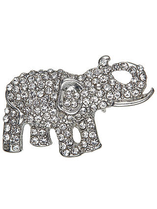 John Lewis Giraffe and Elephant Brooch, Pack of 2, Silver
