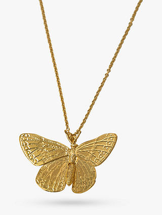Alex Monroe Butterfly Pendant Necklace, Gold