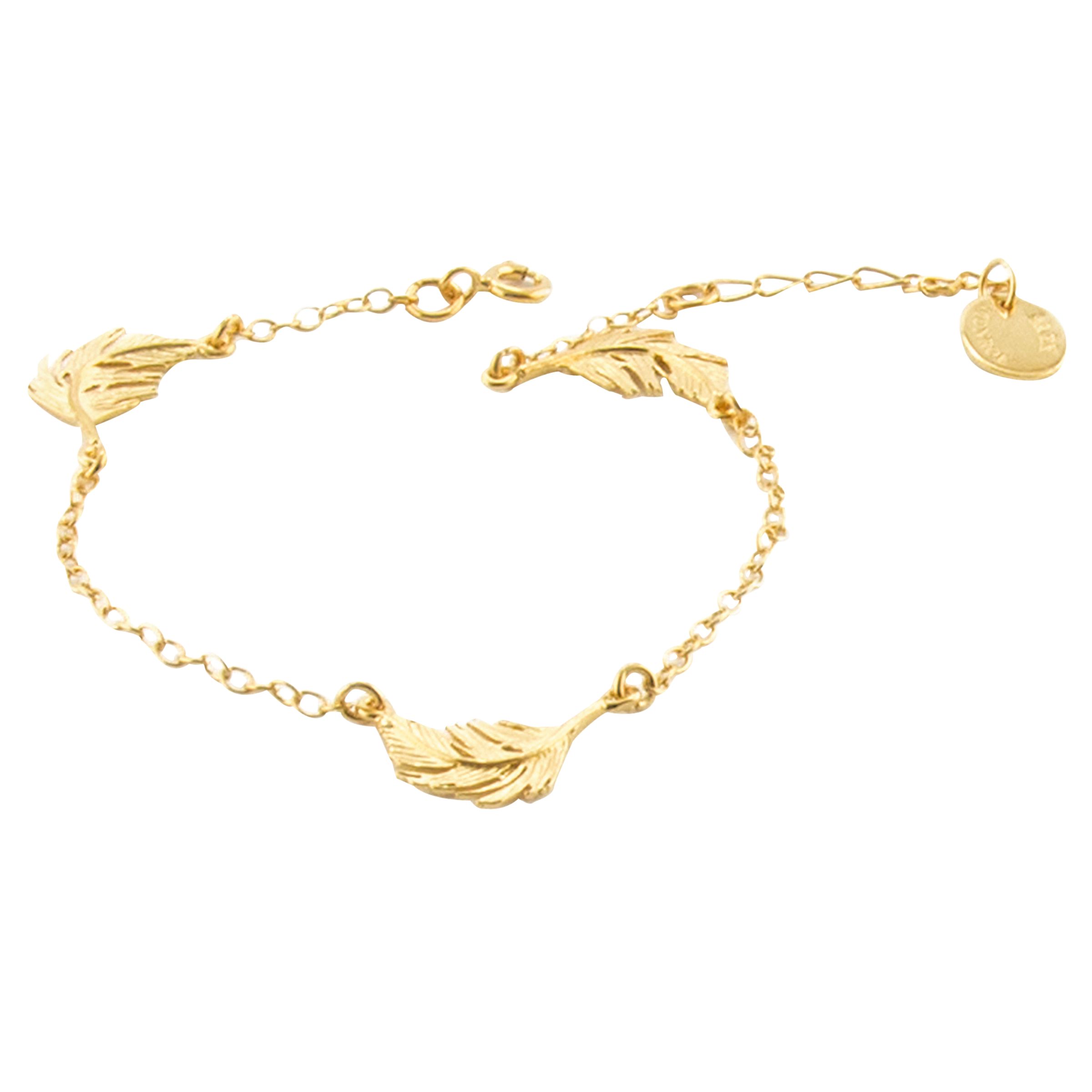 Alex Monroe Feather Chain Bracelet, Gold