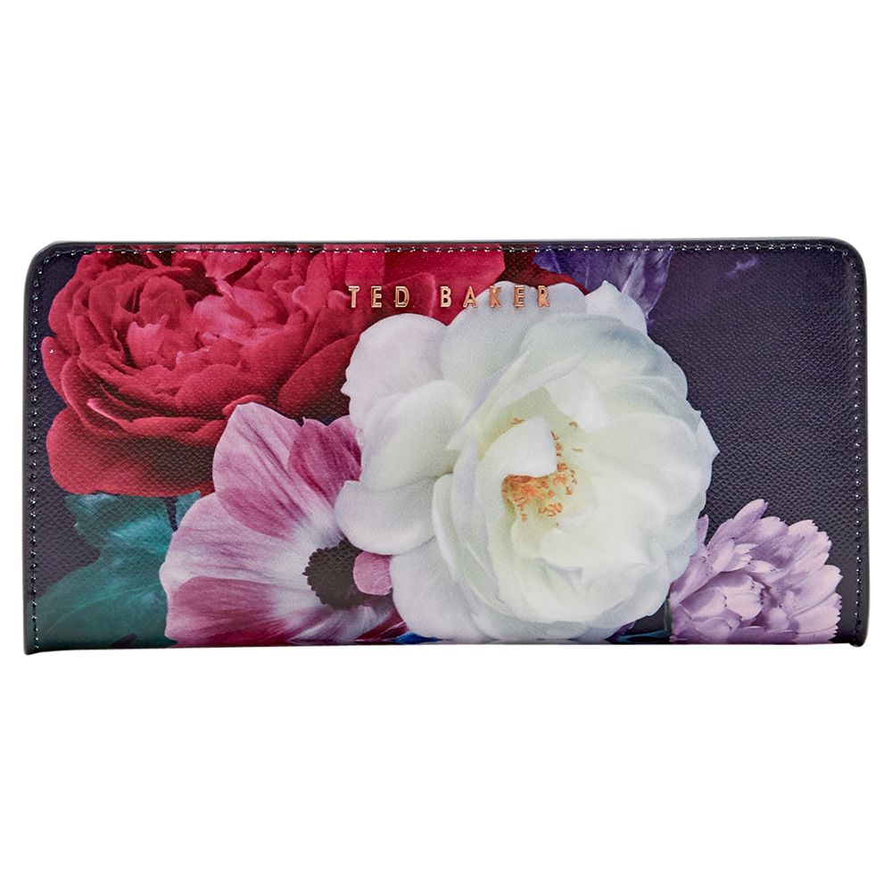 Ted Baker Darenio Leather Blushing Bouquet Matinee Purse, Navy