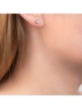E.W Adams 18ct White Gold Diamond Rub Over Stud Earrings, 0.60ct