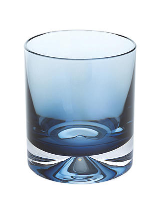 Dartington Crystal Dimple 50th Ink Blue Old Fashioned Tumbler, 250ml, Set of 2