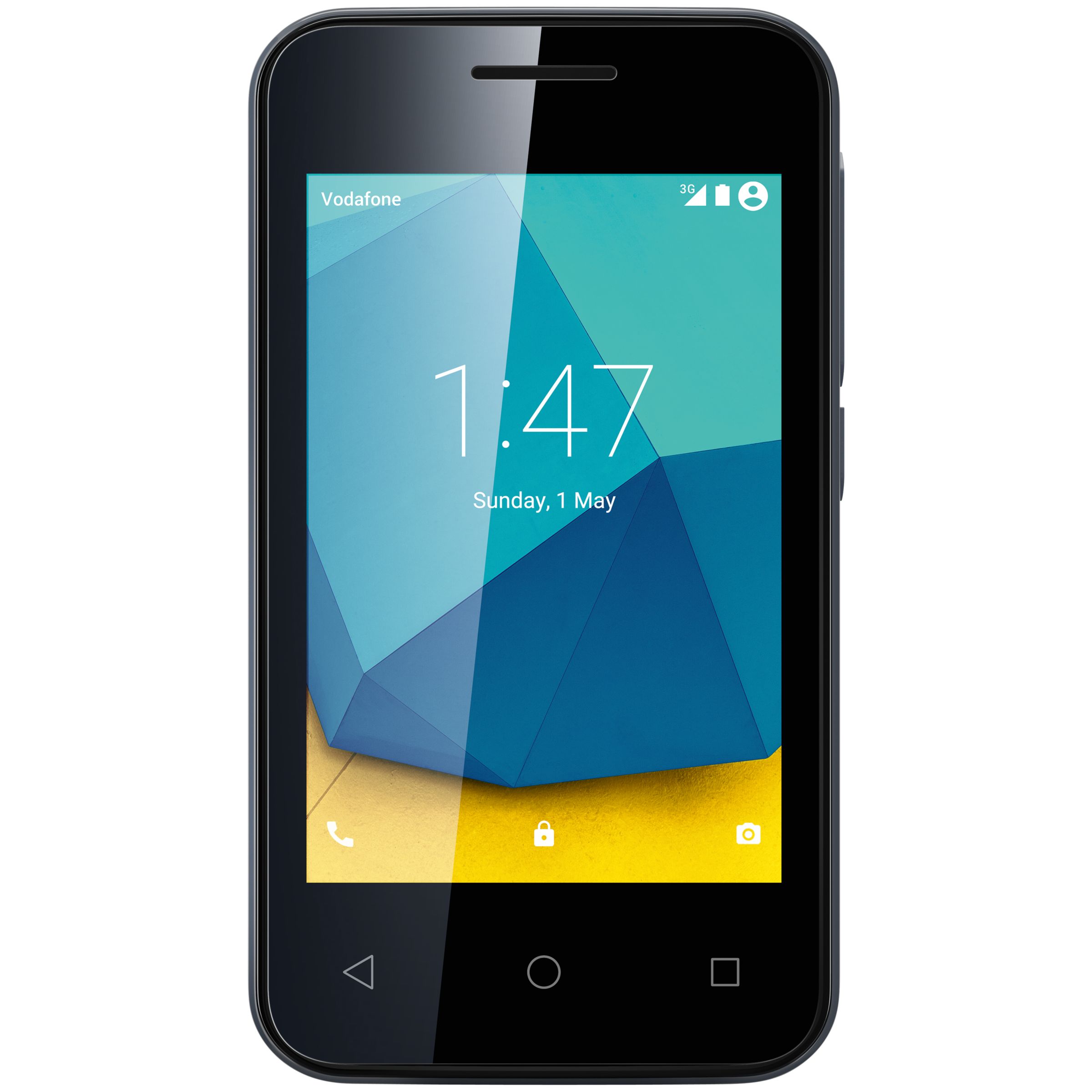 Vodafone Smart First 7 Android, 3.5", Pay You Go (£10 Top Up Included), 4GB, Black