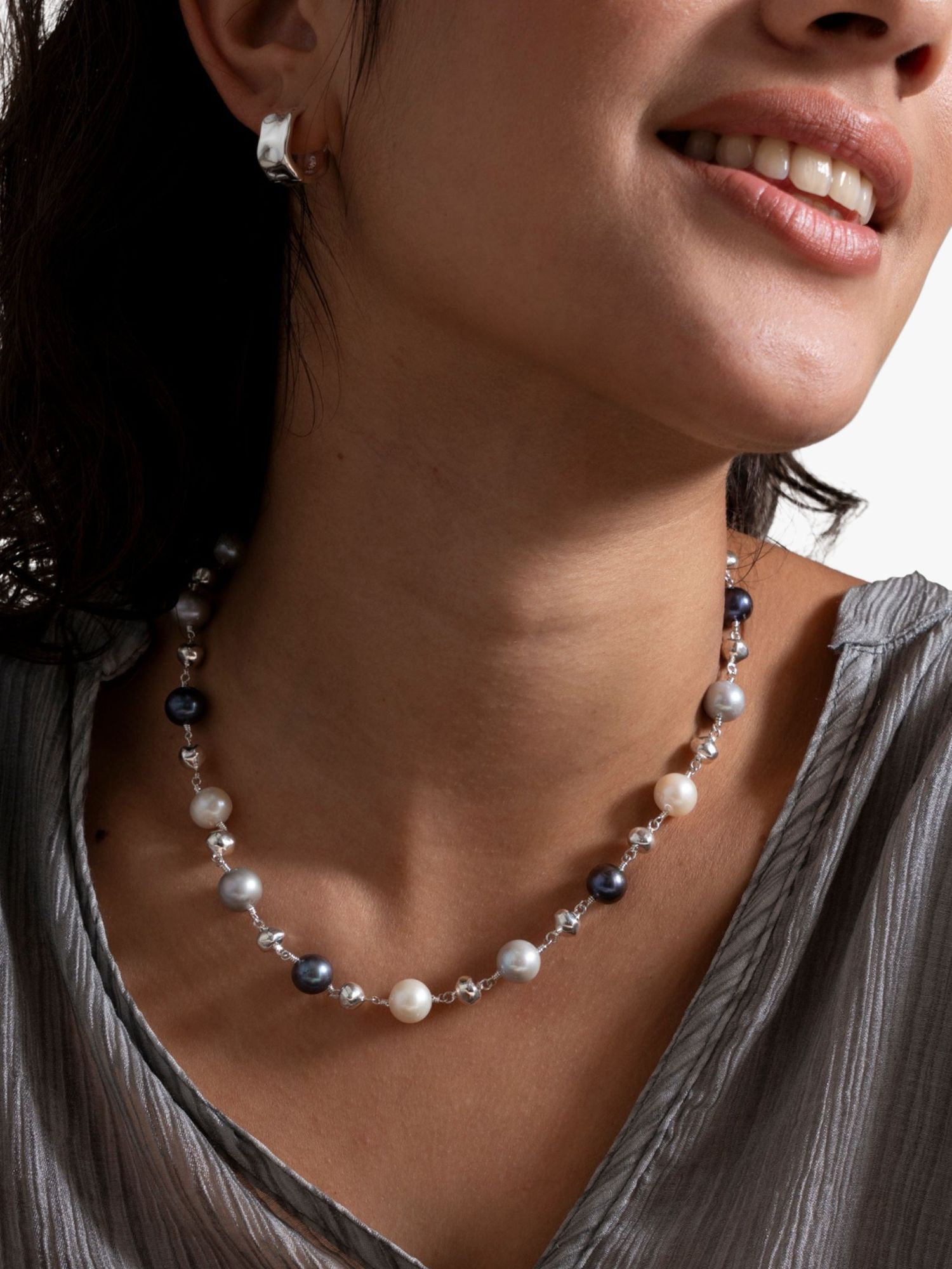 Buy Dower & Hall Freshwater Pearl Nugget Collar Necklace Online at johnlewis.com