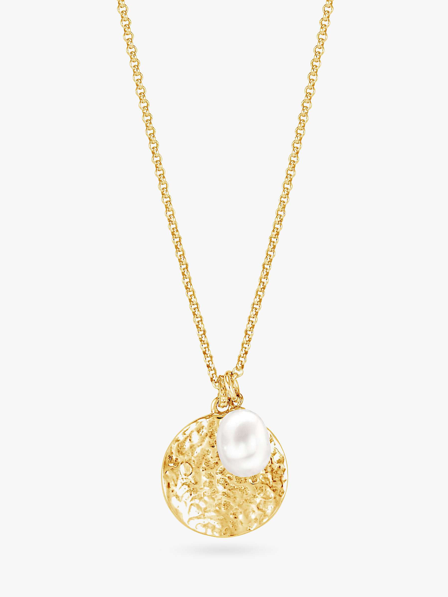 Buy Dower & Hall Pearlicious Disc and Pearl Pendant Necklace Online at johnlewis.com
