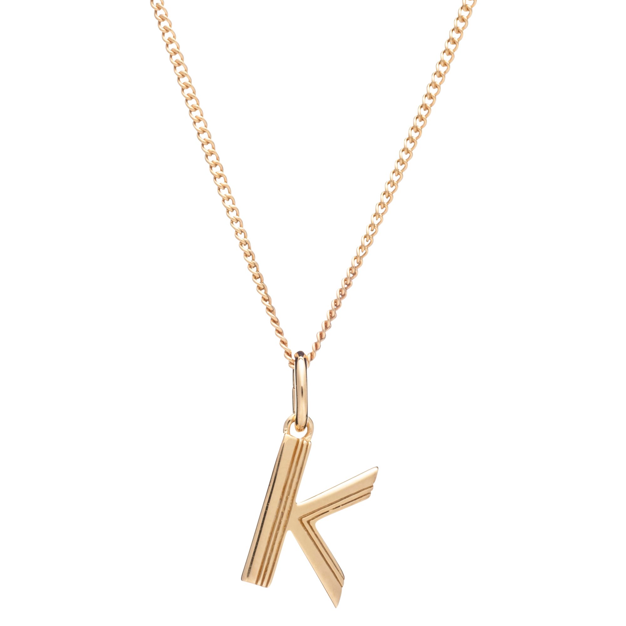 Rachel Jackson London Initial Pendant Necklace, J at John Lewis & Partners