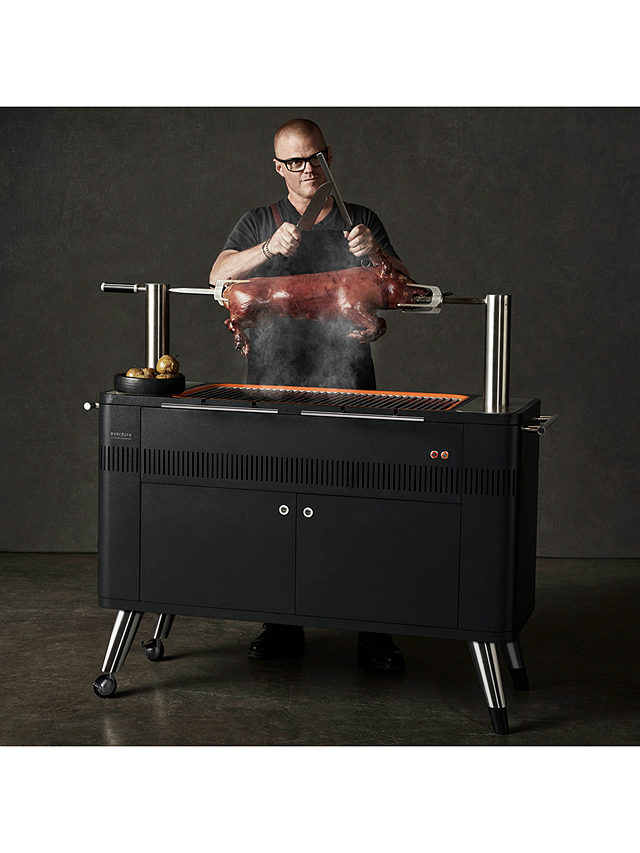 Everdure By Heston Blumenthal HUB Electric Ignition Charcoal BBQ & Cover, Graphite