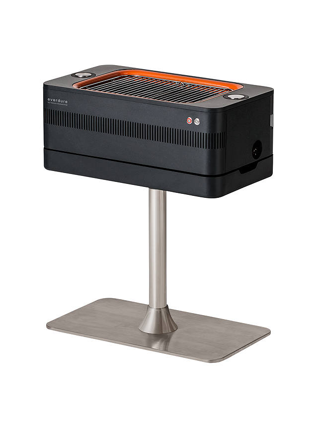 Everdure By Heston Blumenthal FUSION Electric Ignition Charcoal BBQ with Pedestal & Cover, Graphite