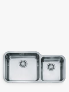 Franke Largo LAX 120 45-30 Undermounted 1.75 Bowl Kitchen Sink, Stainless Steel