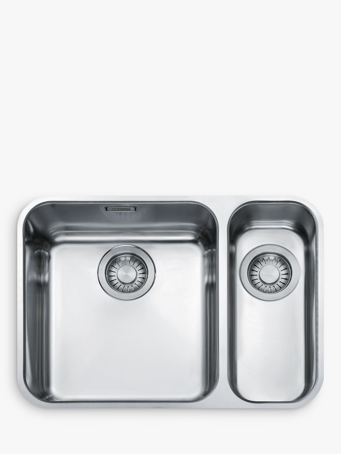 Franke Largo Lax 160 36 16 Undermounted 1 5 Bowl Kitchen Sink With Left Hand Bowl Stainless Steel