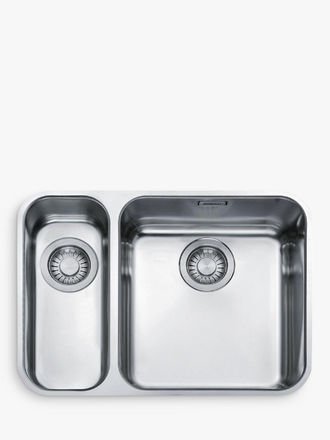 Franke Largo LAX 160 36-16 Undermounted 1.5 Bowl Kitchen Sink with Right Hand Bowl, Stainless Steel