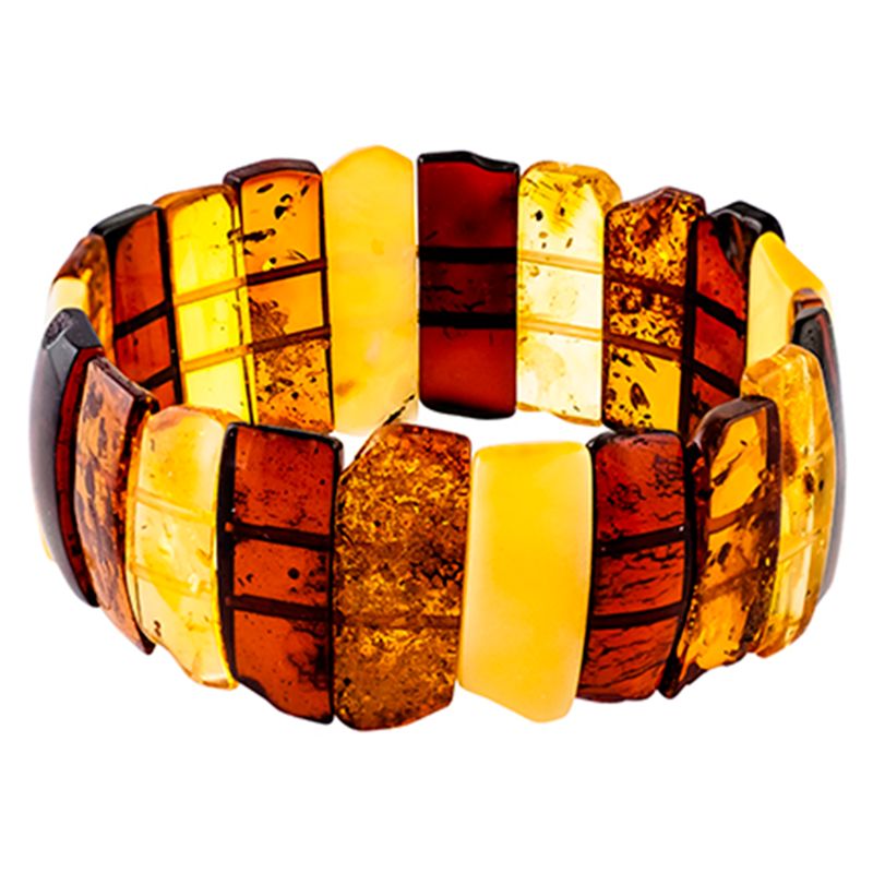 Buy Be-Jewelled Amber Stretch Cuff, Cognac/Multi Online at johnlewis.com