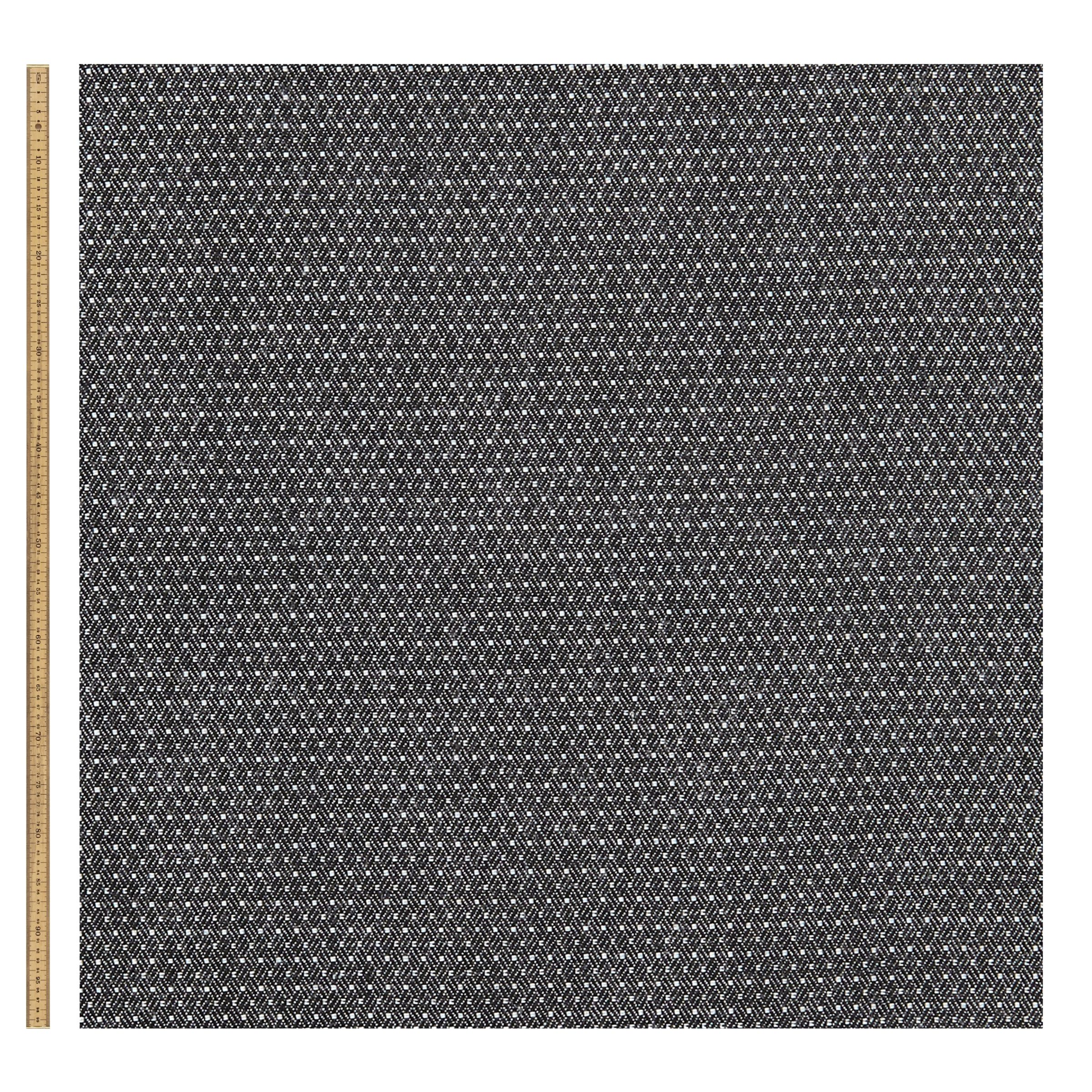 Robert Kaufman Chambray Pin Dot Fabric, Black at John Lewis & Partners