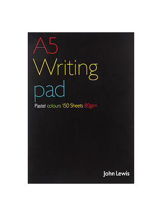 John Lewis & Partners A5 Pastel Notepad, 150 Sheets