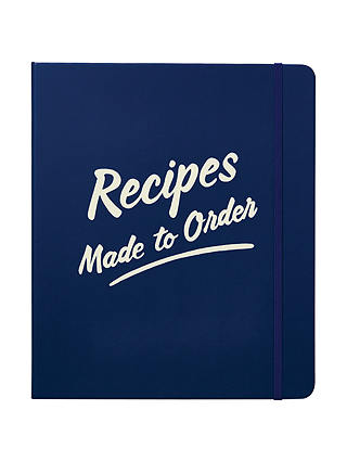 kate spade new york 'Recipes Made To Order' Diner Style Recipe Book, White / Blue