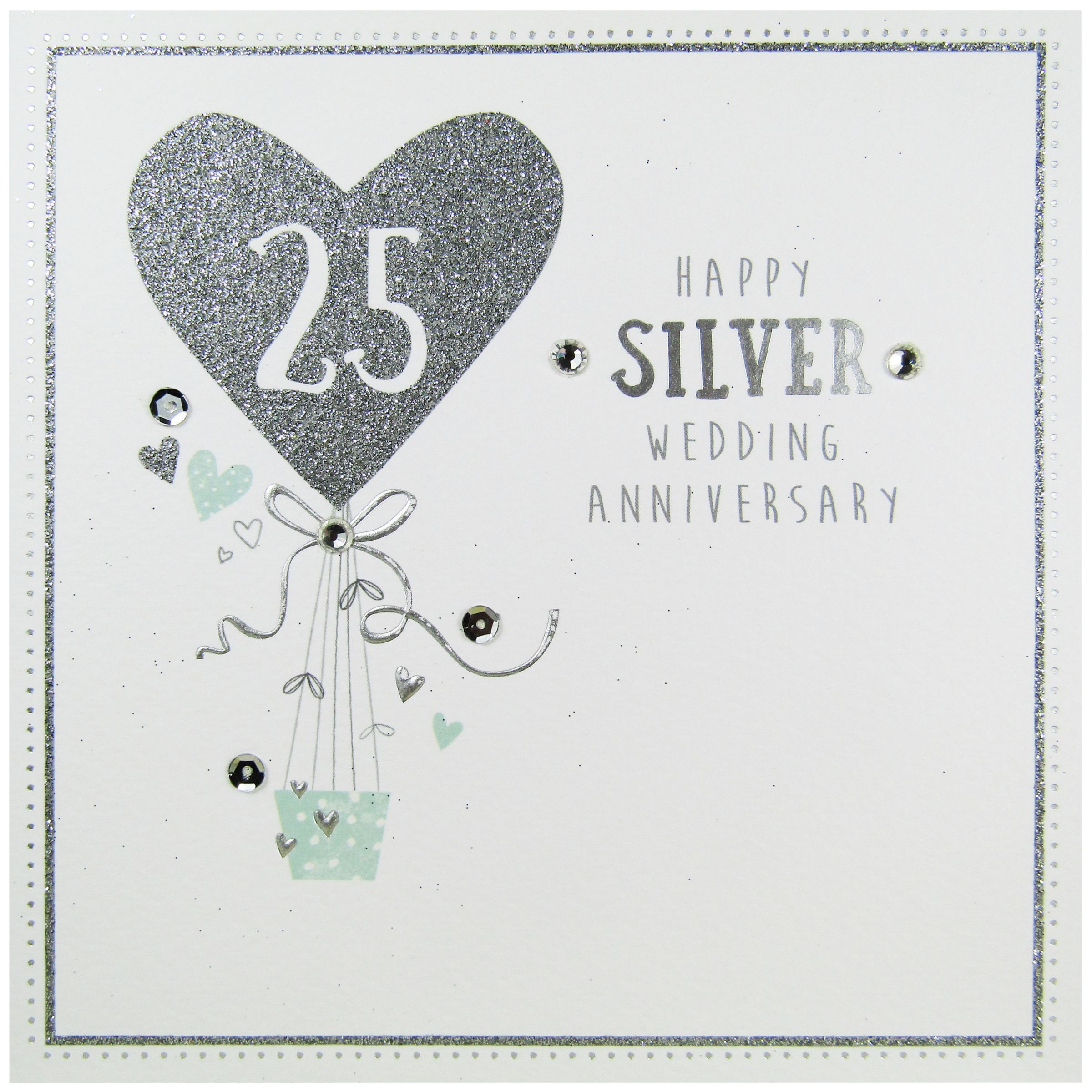 Carte Blanche Silver Anniversary  Greeting  Card  at John  