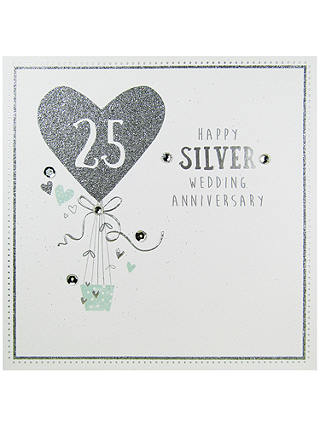 Carte Blanche Silver Anniversary Greeting Card