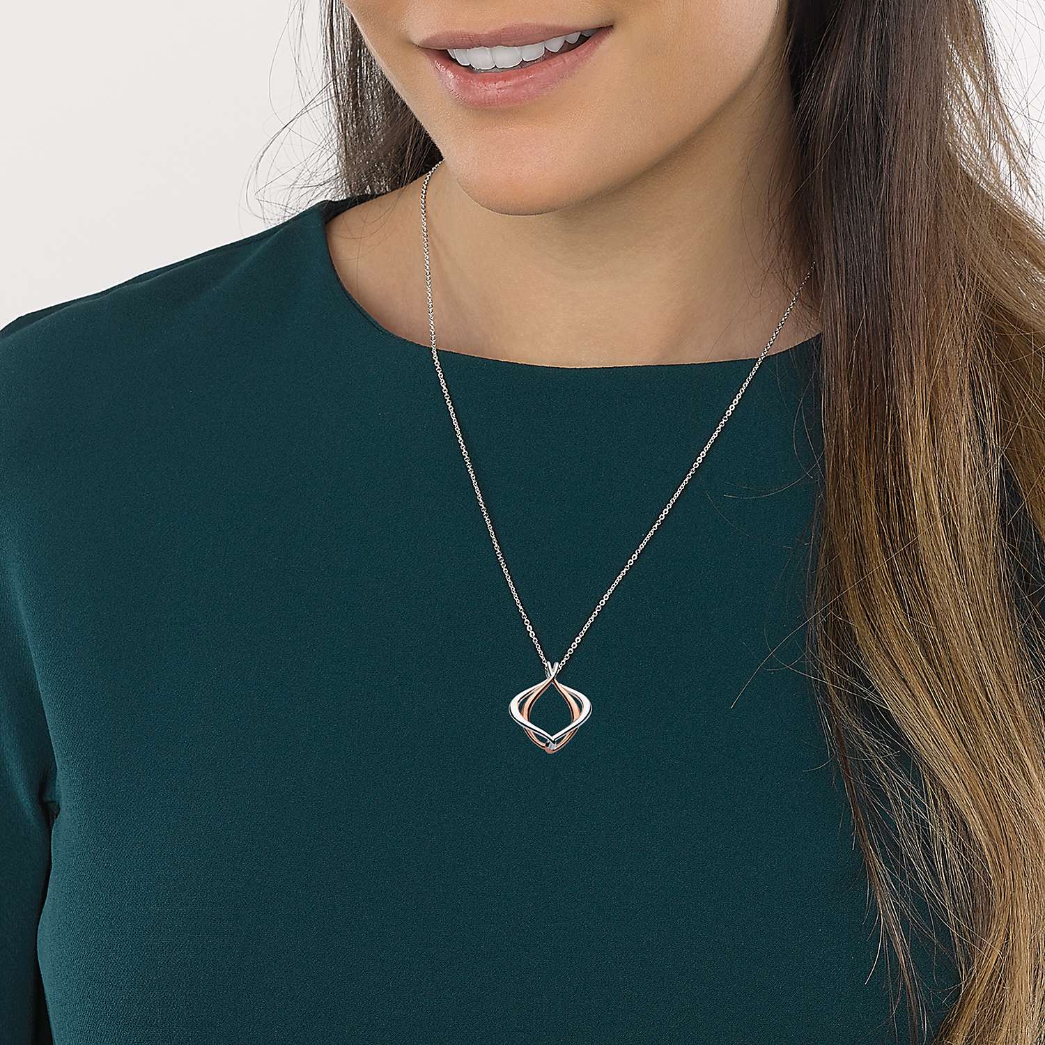 Buy Kit Heath Alicia Small Pendant Necklace, Rose Gold/Silver Online at johnlewis.com