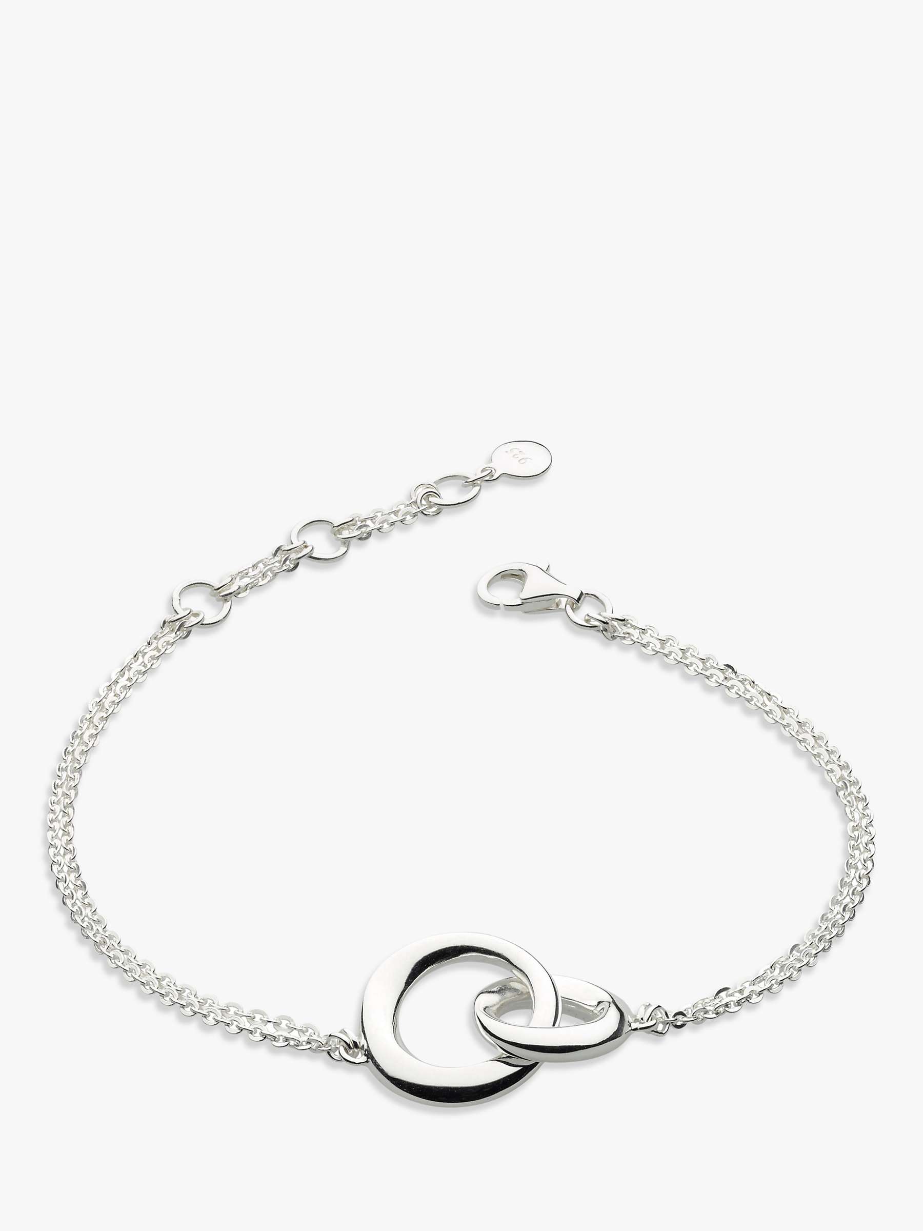 Buy Kit Heath Bevel Double Link Chain Bracelet, Silver Online at johnlewis.com