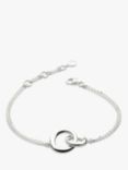 Kit Heath Bevel Double Link Chain Bracelet, Silver