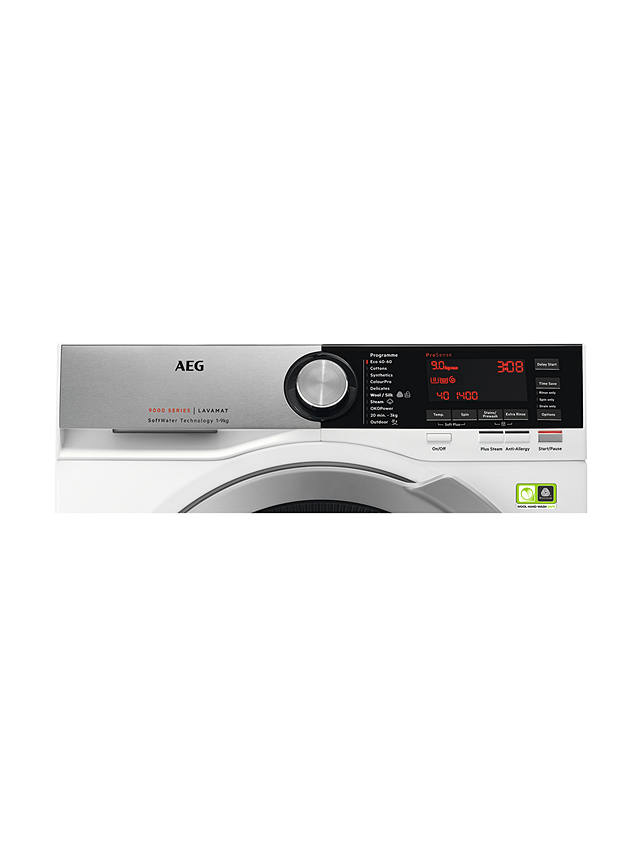 Buy AEG 9000 L9FEC966R Freestanding Washing Machine, 9kg Load, 1600rpm Spin, White Online at johnlewis.com