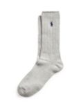 Polo Ralph Lauren Ribbed Cotton Socks, One Size, Grey