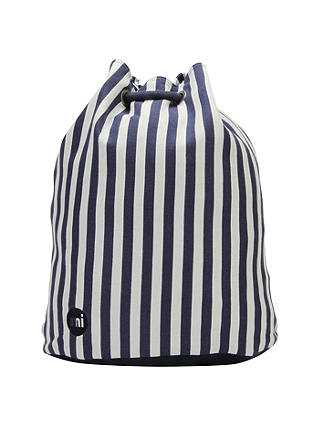 Mi-Pac Seaside Stripe Swing Backpack, Indigo & White
