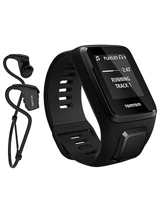 TomTom Spark 3 Music GPS Fitness Activity Watch with Bluetooth Headphones, Black