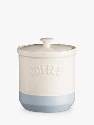 Mason Cash Bakewell Coffee Jar, Cream/Blue