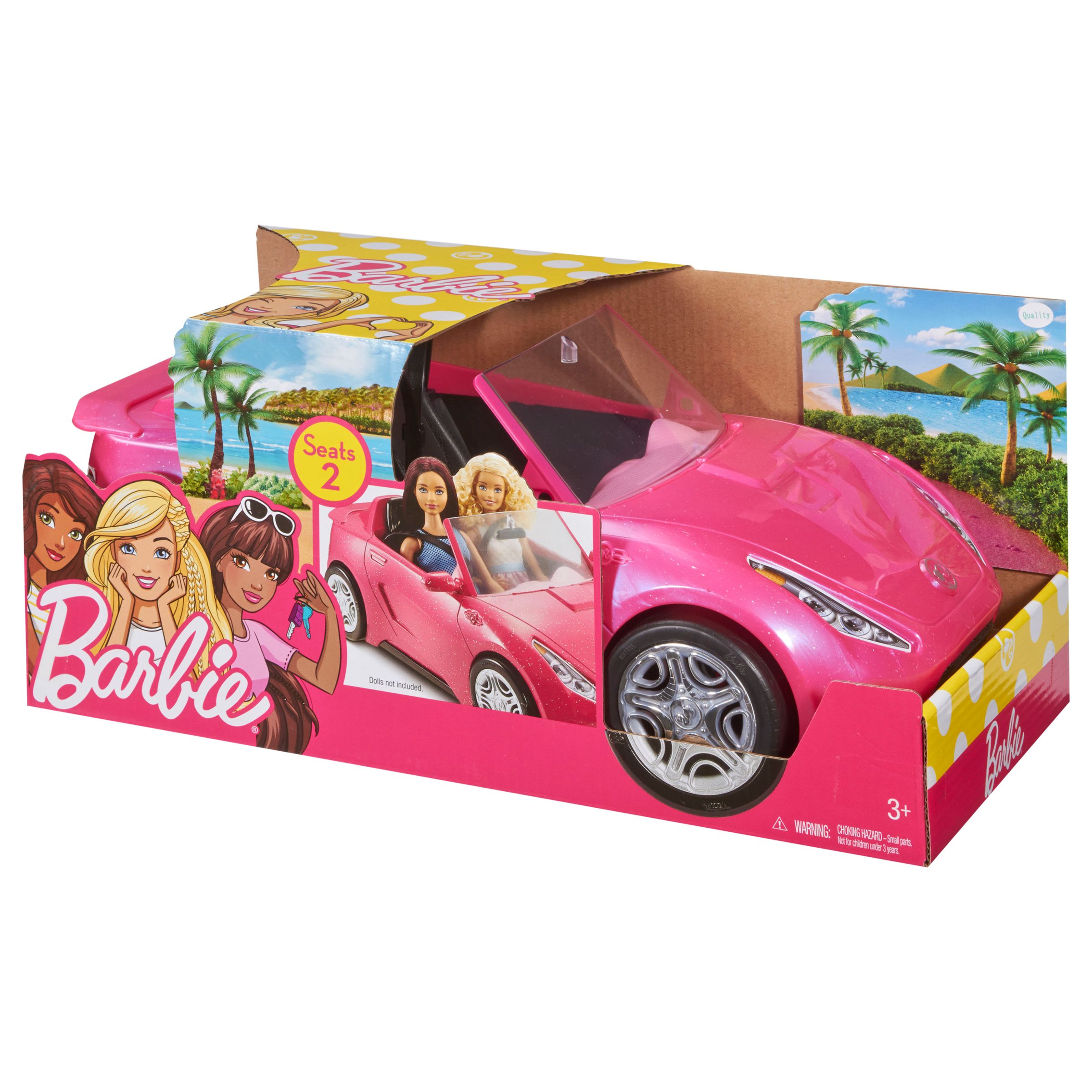 barbie doll and glam convertible