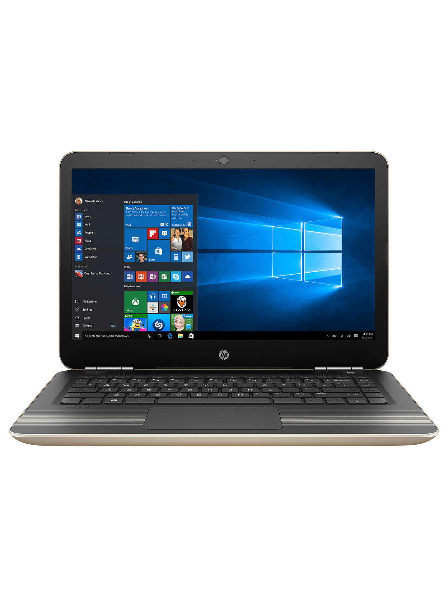 HP Pavilion 14-al118na Laptop, Intel Core i7, 8GB RAM, 256GB SSD, NVIDIA 940MX, 14" Full HD